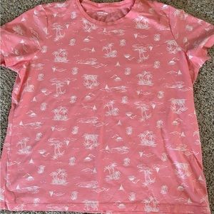 Lands' End Size L Large Womens Relaxed t-shirt Pink